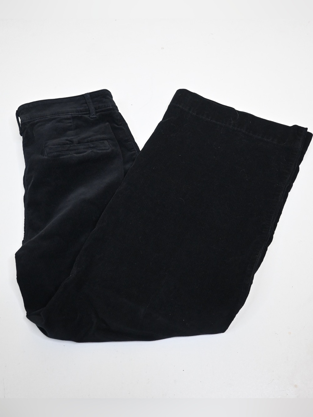 LOFT Women's 8 The Palmer Wide Leg Brushed Corduroy Jean in Black - Picture 4 of 12